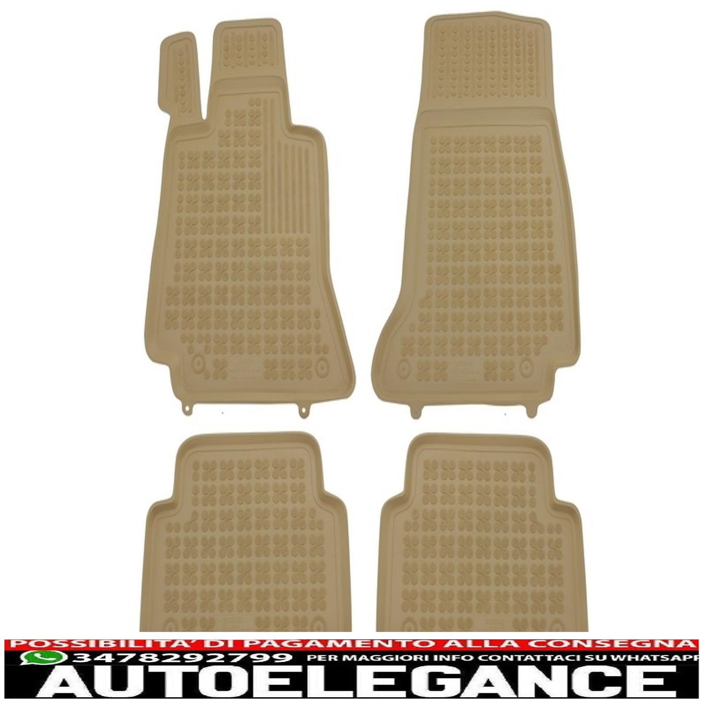 Beige rubber mat suitable for mercedes-benz w213 e-class 2016-