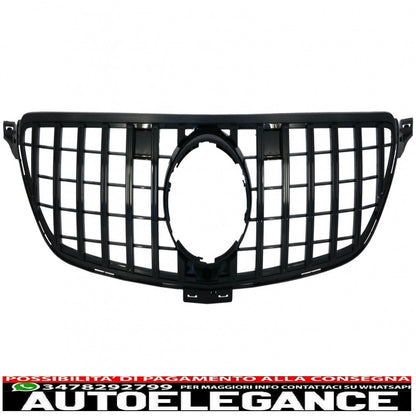 front grille suitable for mercedes gle coupe c292 (2015-2018) gle w166 suv (2015-2018) gt-r panamericana piano black design