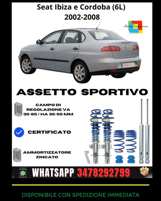 🔥Assetto sportivo adatto per  Seat Ibiza e Cordoba (6L) 2002-2008🔥