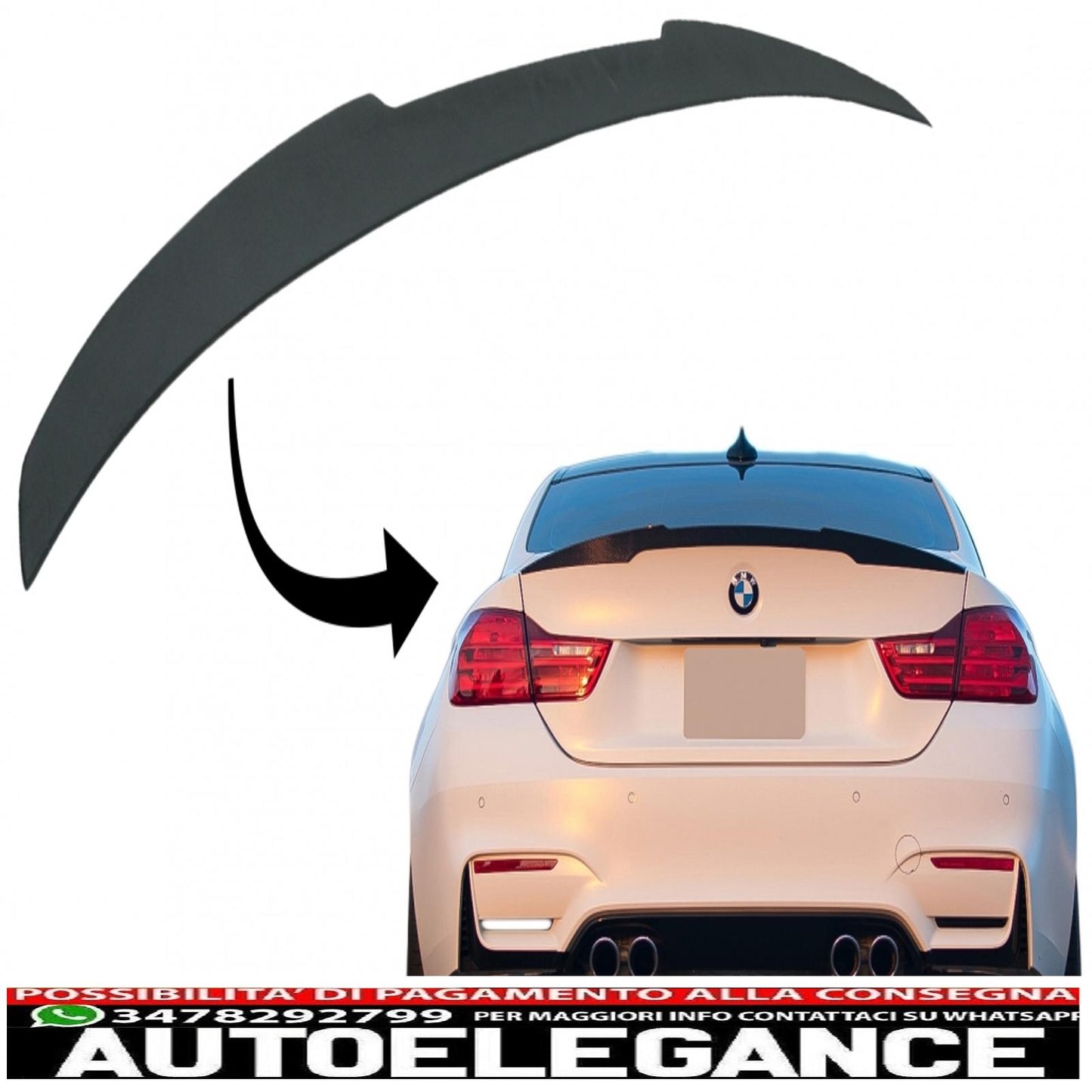 trunk spoiler suitable for bmw 4 series gran coupe f36 (2014-up) m4 csl design 