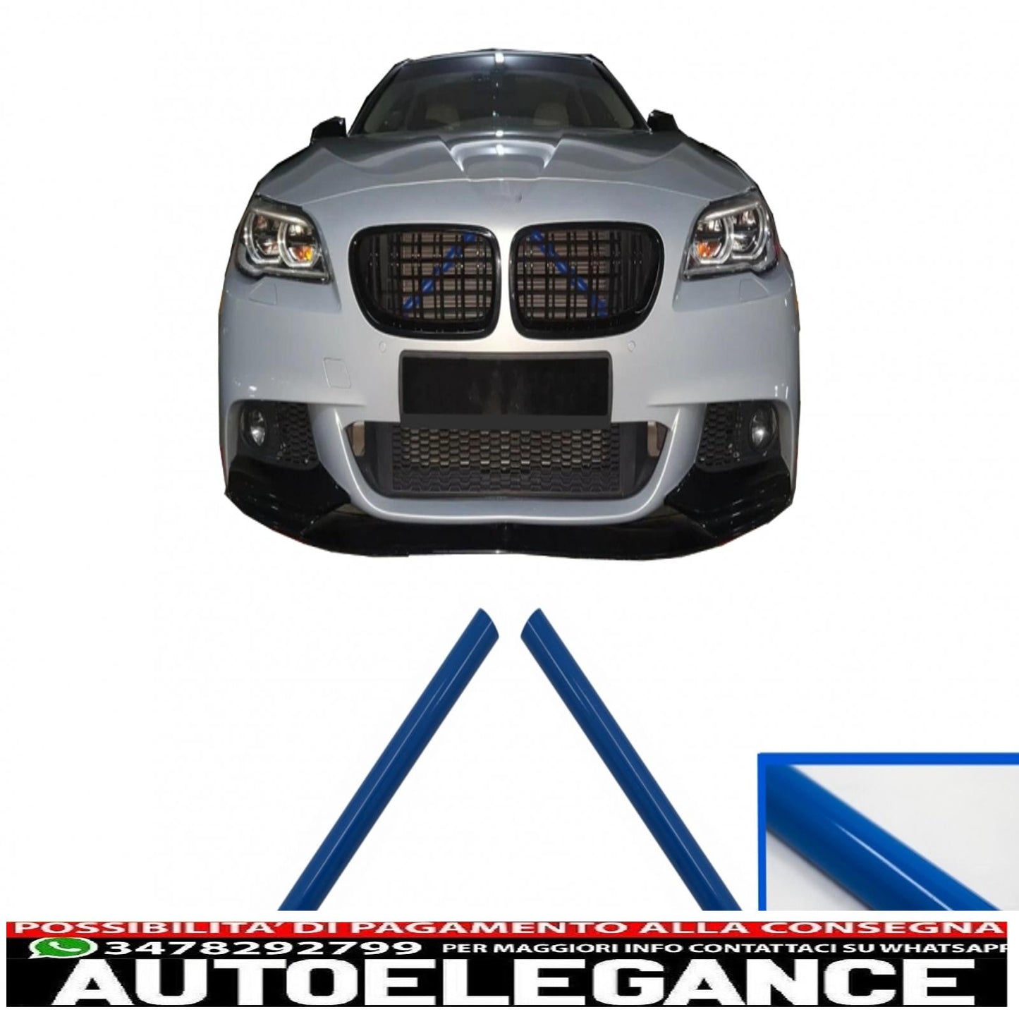 set ornaments v-brace grill strips inserts trim suitable for bmw 1 2 3 4 5 6 7 series blue 