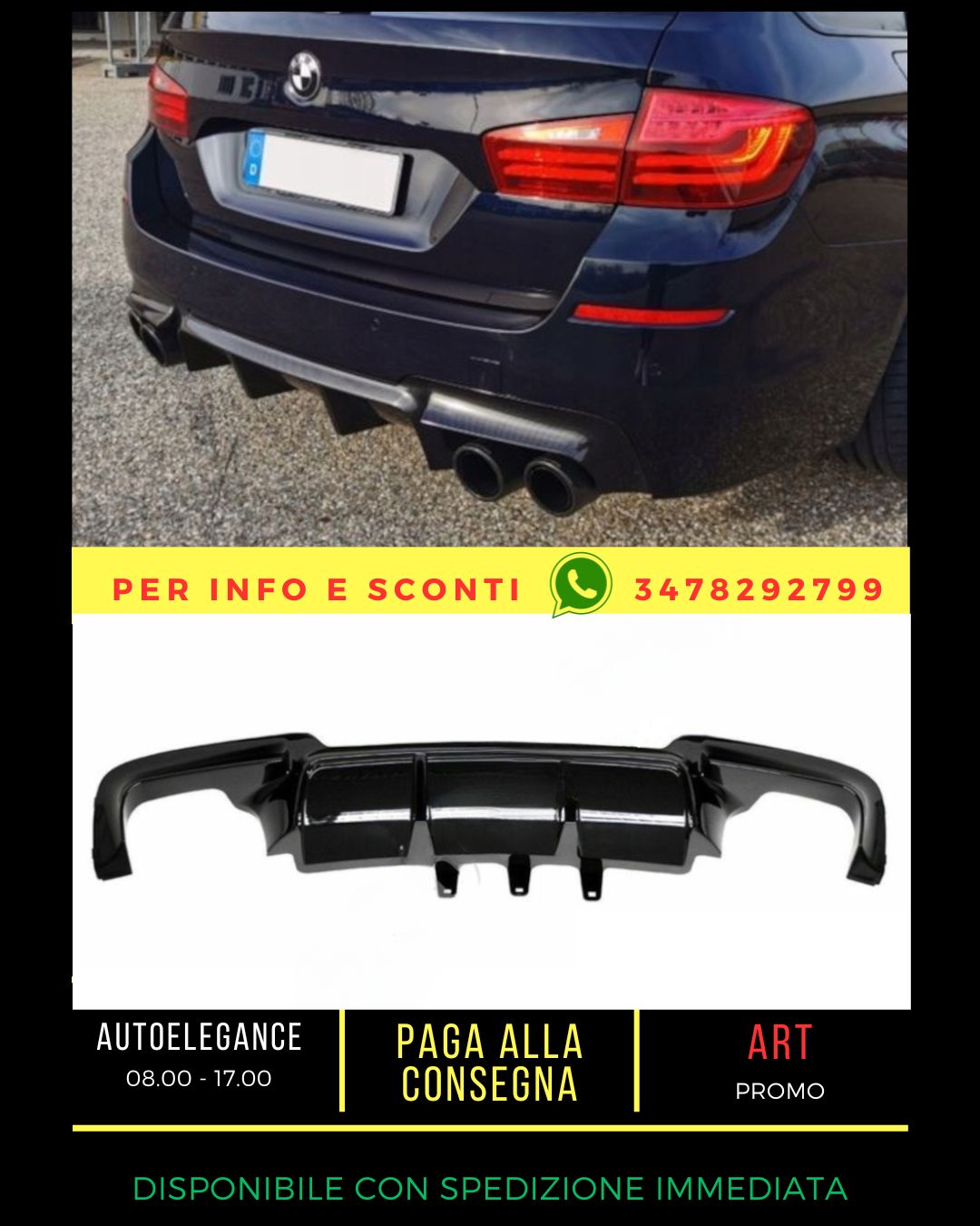 ✨DIFFUSER SUITABLE FOR BMW 5 F10 F11 2010-2017✨