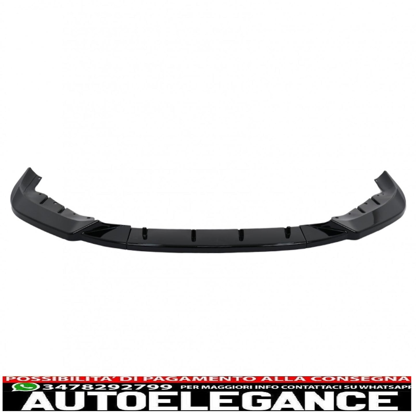 Front Bumper Spoiler Lip Fit For BMW 5 Series G30 Limousine G31 Touring (2017-2019) M Sport Design Piano Black 
