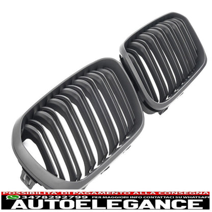 Per BMW Serie 1 F20 F21 da 15 in poi griglia del radiatore doppia barra nero opaco