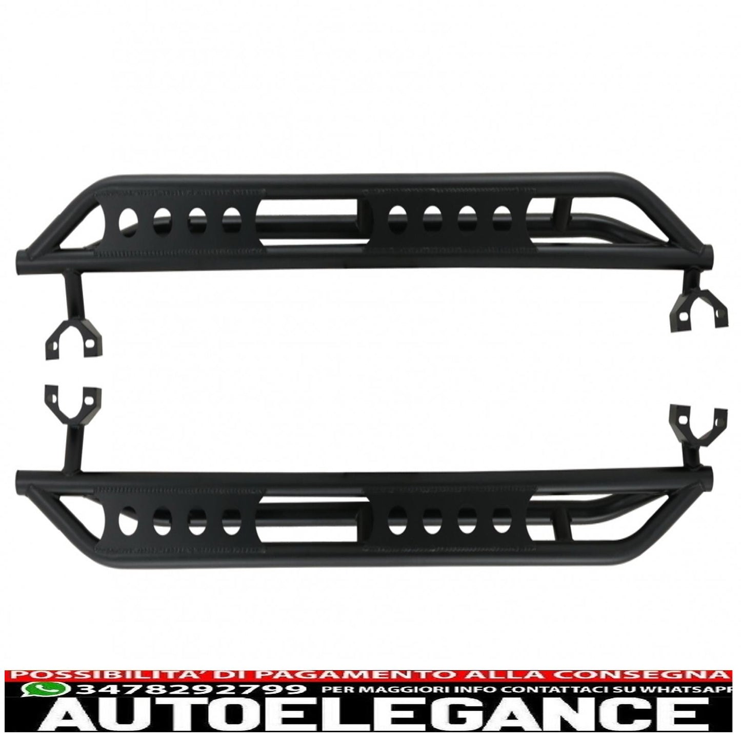 Running Boards Side Steps Nerf Bars Fit For Jeep Wrangler Rubicon JK (2007-2017) 4 Door Iron