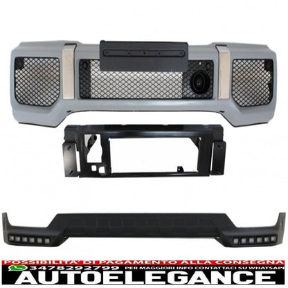 front bumper with spoiler extension drl led suitable for mercedes benz g class w463 (1989-2017) design g65 