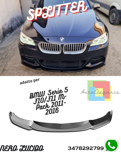 Splitter Anteriore BMW Serie 5 F10/F11 M-Pack 2011-2016 Con ABE TÜV