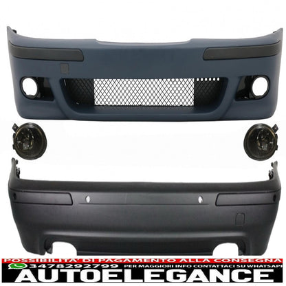 body kit suitable for bmw e39 5 series (1995-2003) double outlet m5 design fog lights smoke 