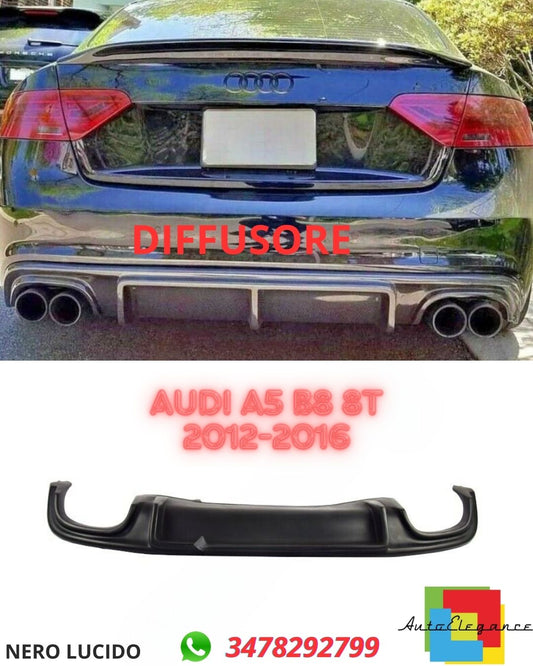 ✨DIFFUSORE ADATTO PER A5 B8 8T coupe/cabrio/sportback 2012-2016 SOLO SLINE S5✨