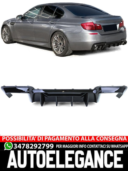 Diffusore posteriore duplex lucido ad alte prestazioni adatto per BMW Serie 5 F10 F11 550i M550d