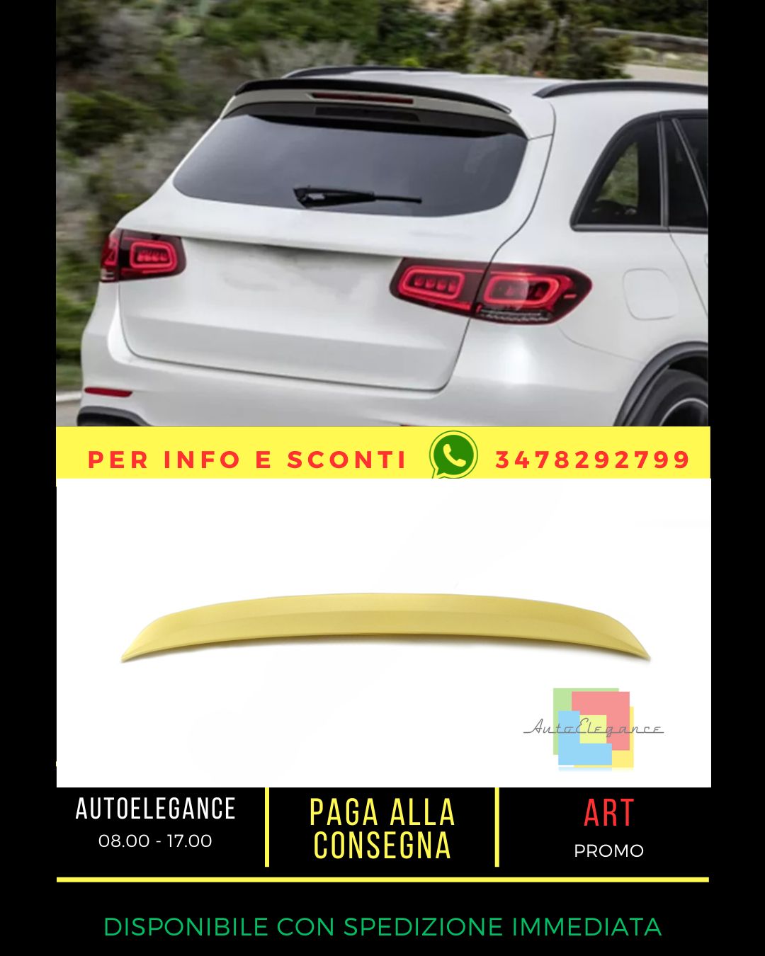 🔥SPOILER ADATTO PER Mercedes GLC X253 2015+🔥