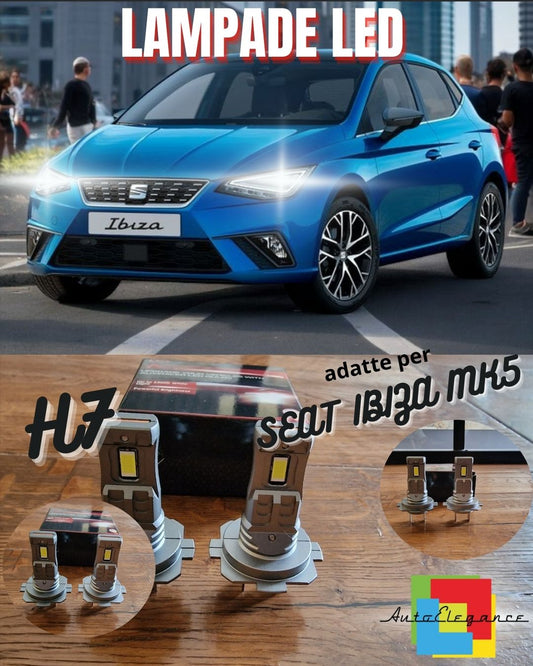 H7 LED KIT FOR SEAT IBIZA MK5 V 6000K WHITE 6000 LUMEN CANBUS LOW BEAM