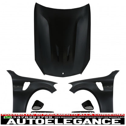 Cofano cofano anteriore con parafanghi anteriori adatto per mercedes classe c w205 s205 c205 a205 (2014-2020) gt design AUTOELEGANCERICAMBI