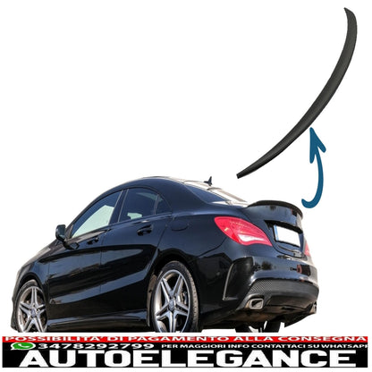 Trunk lid spoiler suitable for mercedes cla c117 w117 (2013-2018) matt black 