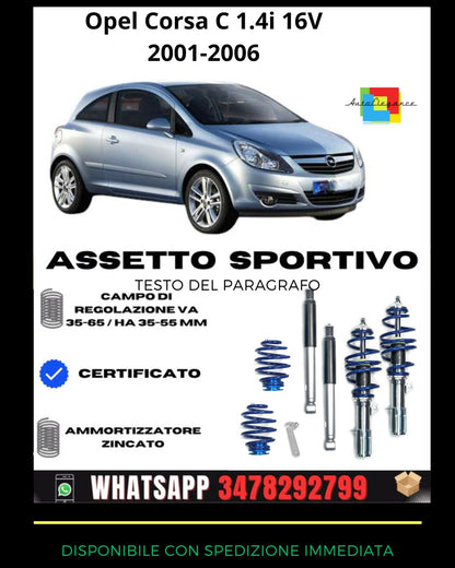 🔥Assetto sportivo ADATTO PER Opel Corsa C 1.4i 16V, 1.8i 16V 2001-2006🔥