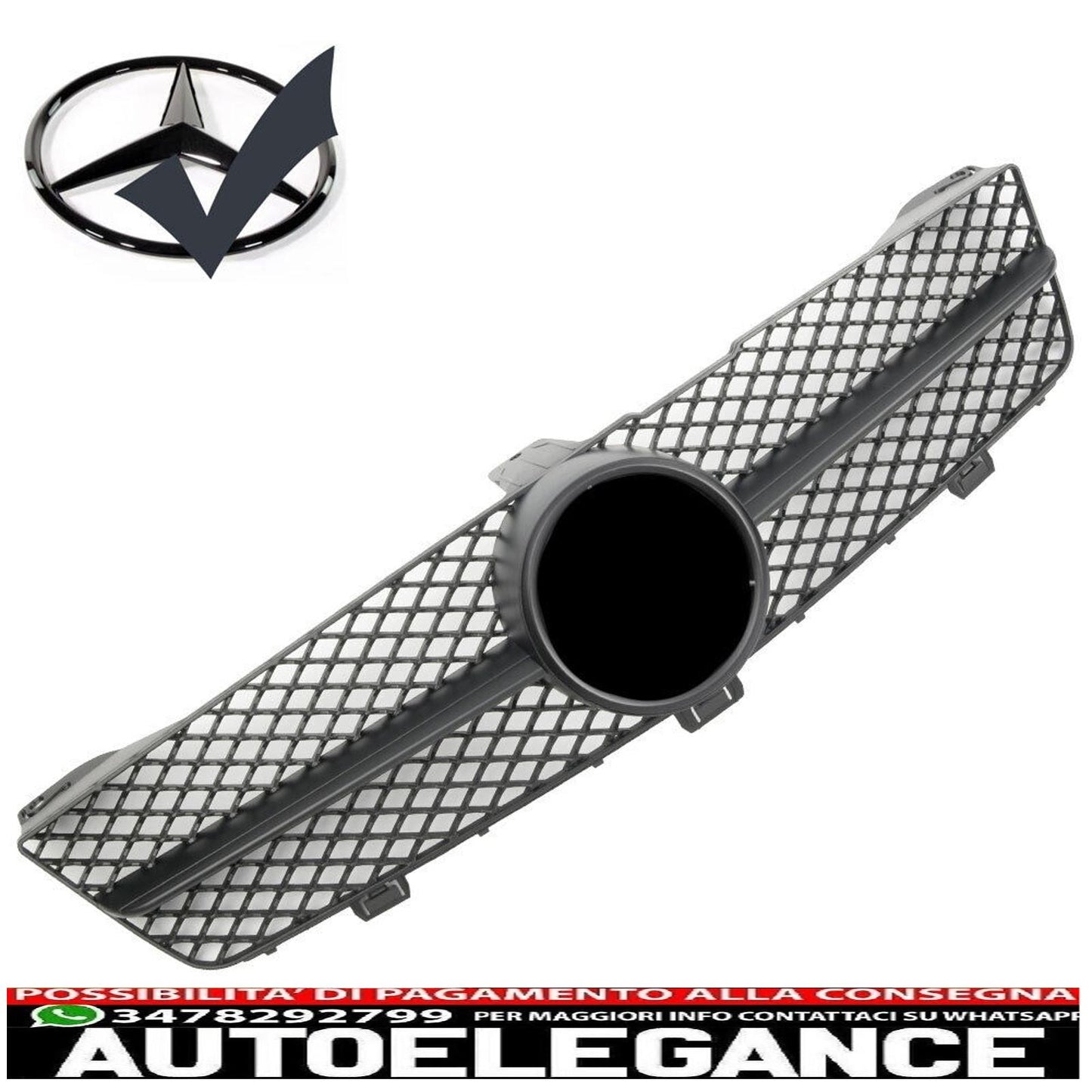 griglia sport griglia radiatore adatto per mercedes w219 cls 2008-2010 nero opaco-mostra il titolo originaletesto originalegrill sport kühlergrill passt für mercedes w219 cls 2008-2010 matt schwarz