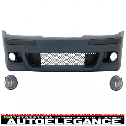 paraurti anteriore con fendinebbia cromato trasparente adatto per bmw serie 5 e39 (1995-2003) m5 look