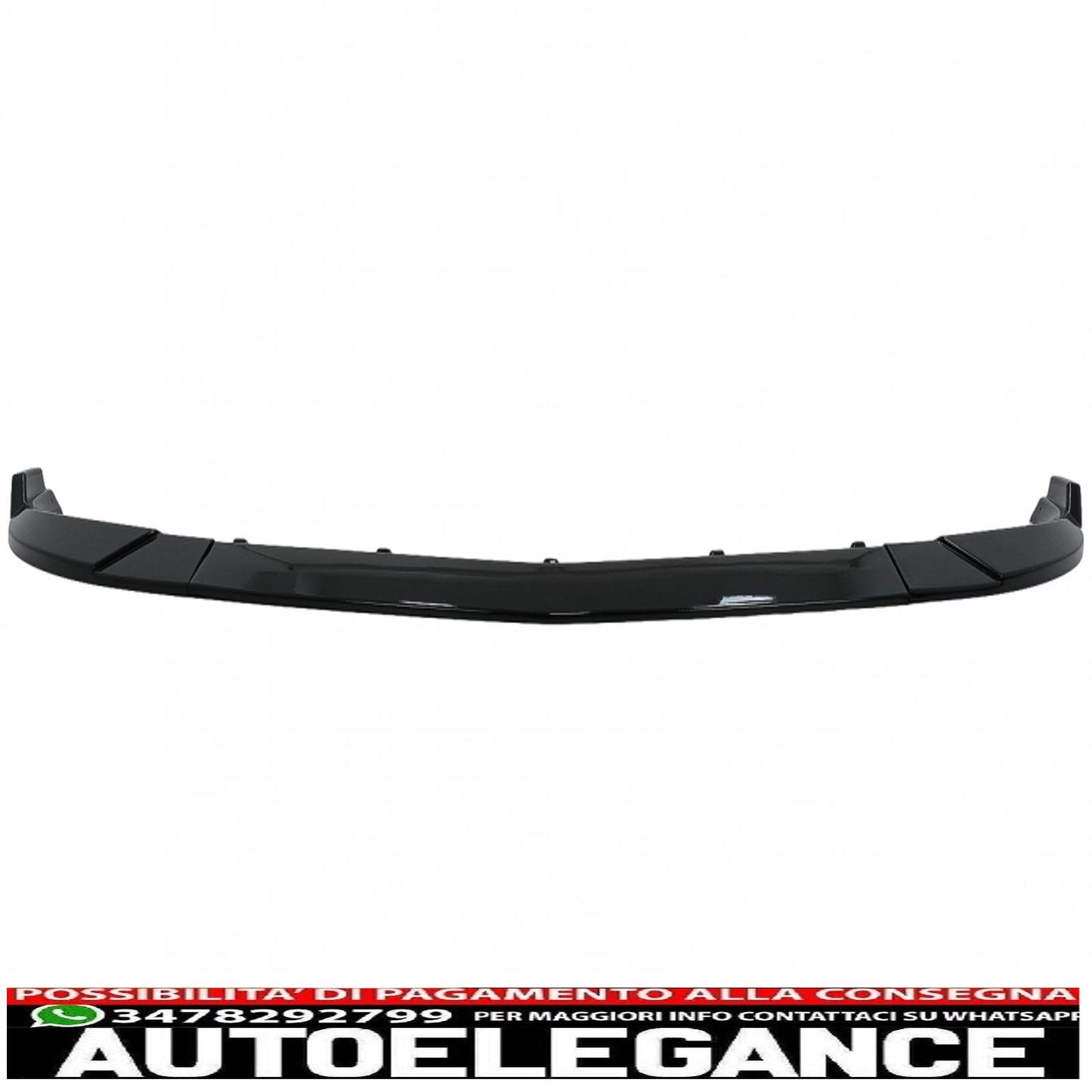 Front Bumper Spoiler Lip Extension Fit For Mercedes C Class W204 S204 C204 Sport Line (2011-2014) Piano Black