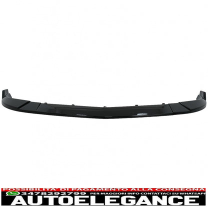 Front Bumper Spoiler Lip Extension Fit For Mercedes C Class W204 S204 C204 Sport Line (2011-2014) Piano Black