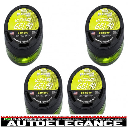 Paradise Fresh Air Ultimate Gel Air Freshener Platinum Series Eliminates Odors 4 Bamboo Jars 