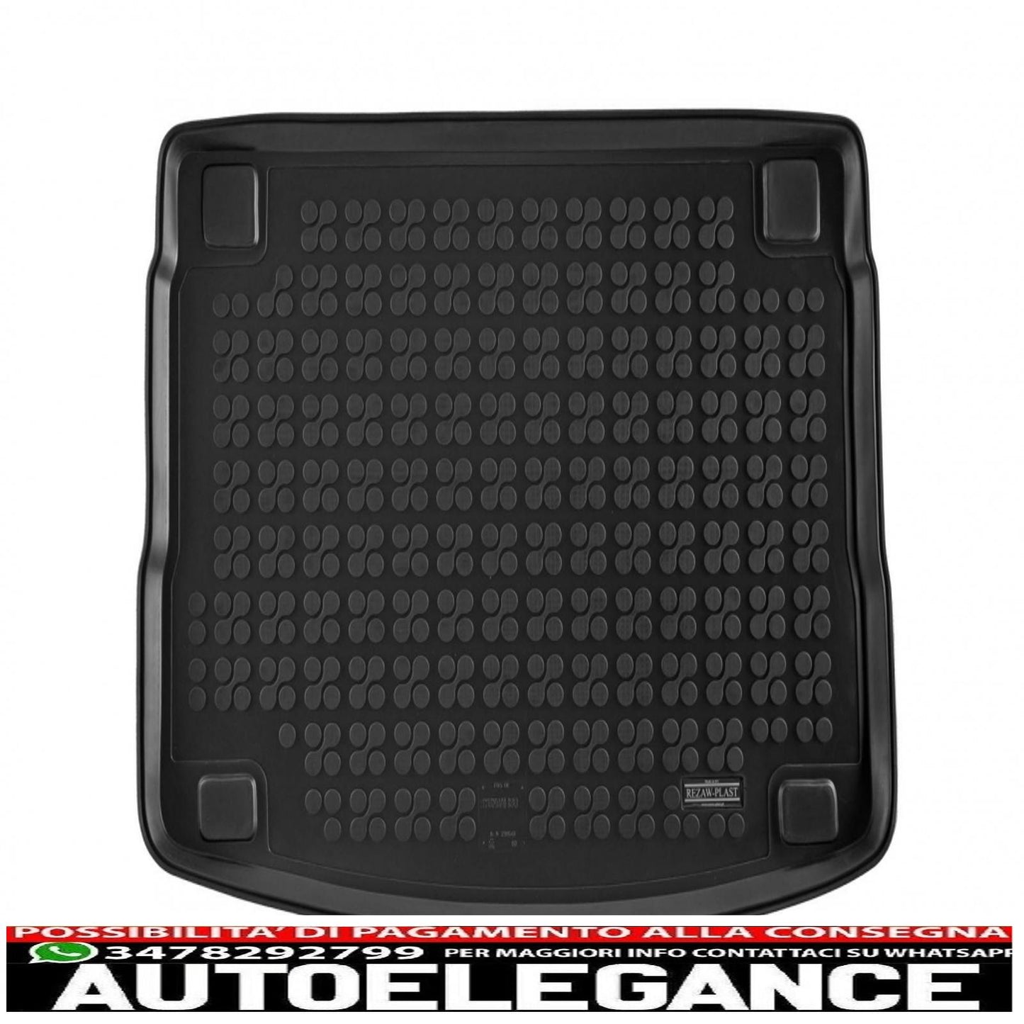 Black rubber boot mat suitable for Hyundai i30 iii hatchback (2016+) 