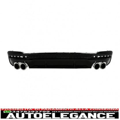 Diffusore mantovana paraurti posteriore adatto per audi a4 b9 8w facelift (2020 in poi) solo s-line nero