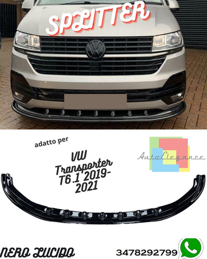 Splitter Anteriore VOLKSWAGEN Transporter T6.1 2019-2021 Versione 4 Con ABE TÜV