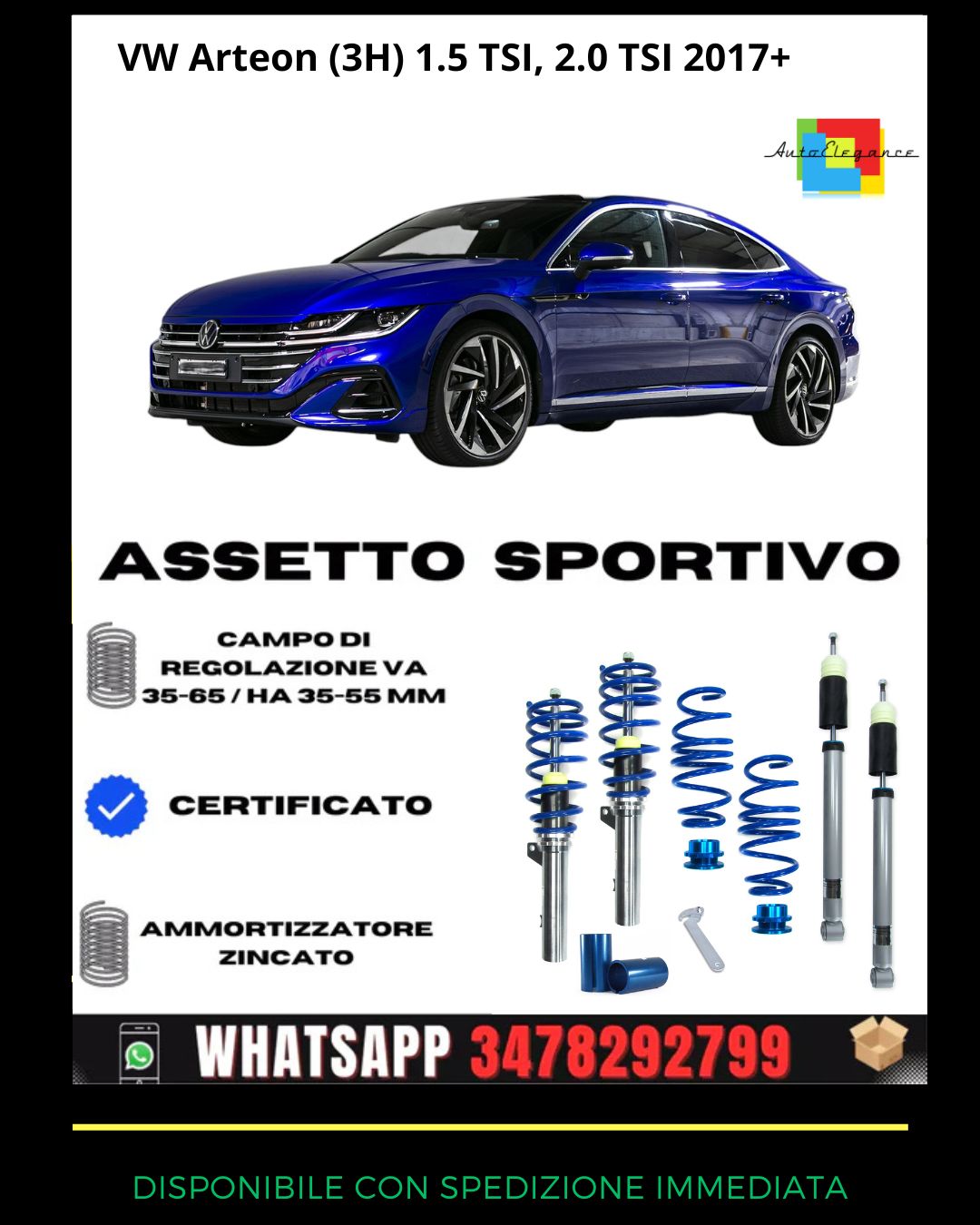 🔥Assetto sportivo per VW Arteon (3H) 1.5 TSI, 2.0 TSI 2017+🔥