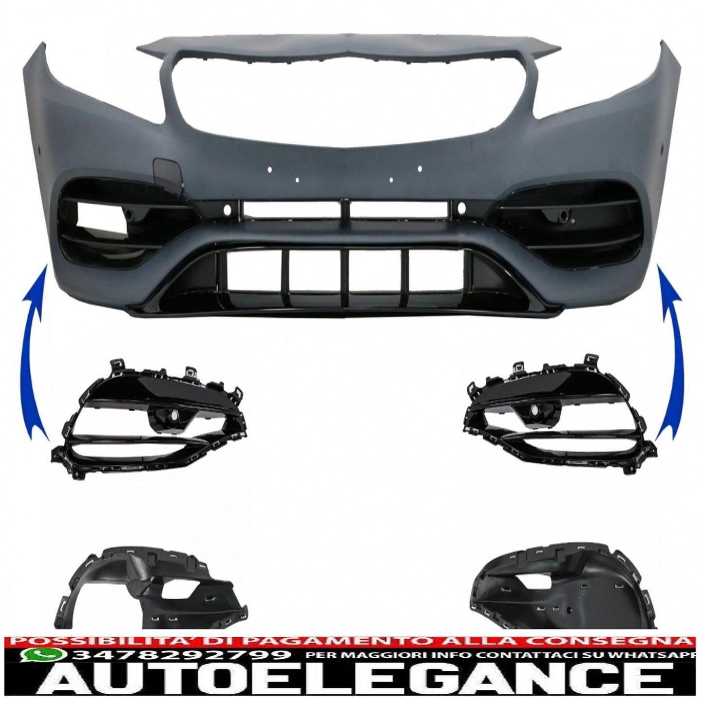 Cornici di copertura griglie laterali adatte per mercedes a class w176 (2012-2018) facelift a45 design AUTOELEGANCERICAMBI
