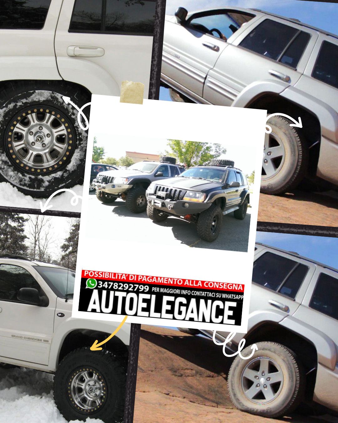 Parafanghi ADATTO PER JEEP GRAND CHEROKEE (1998-2004)