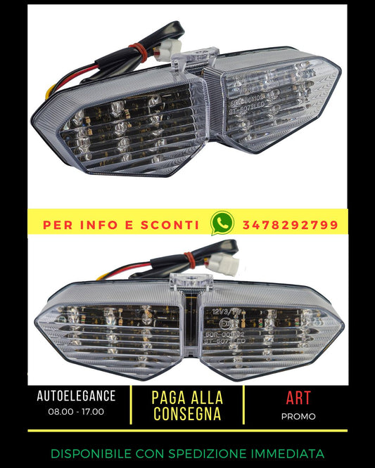 ⭐Clear Glass LED Rear Light for Yamaha R6 Bj.03-05⭐ 