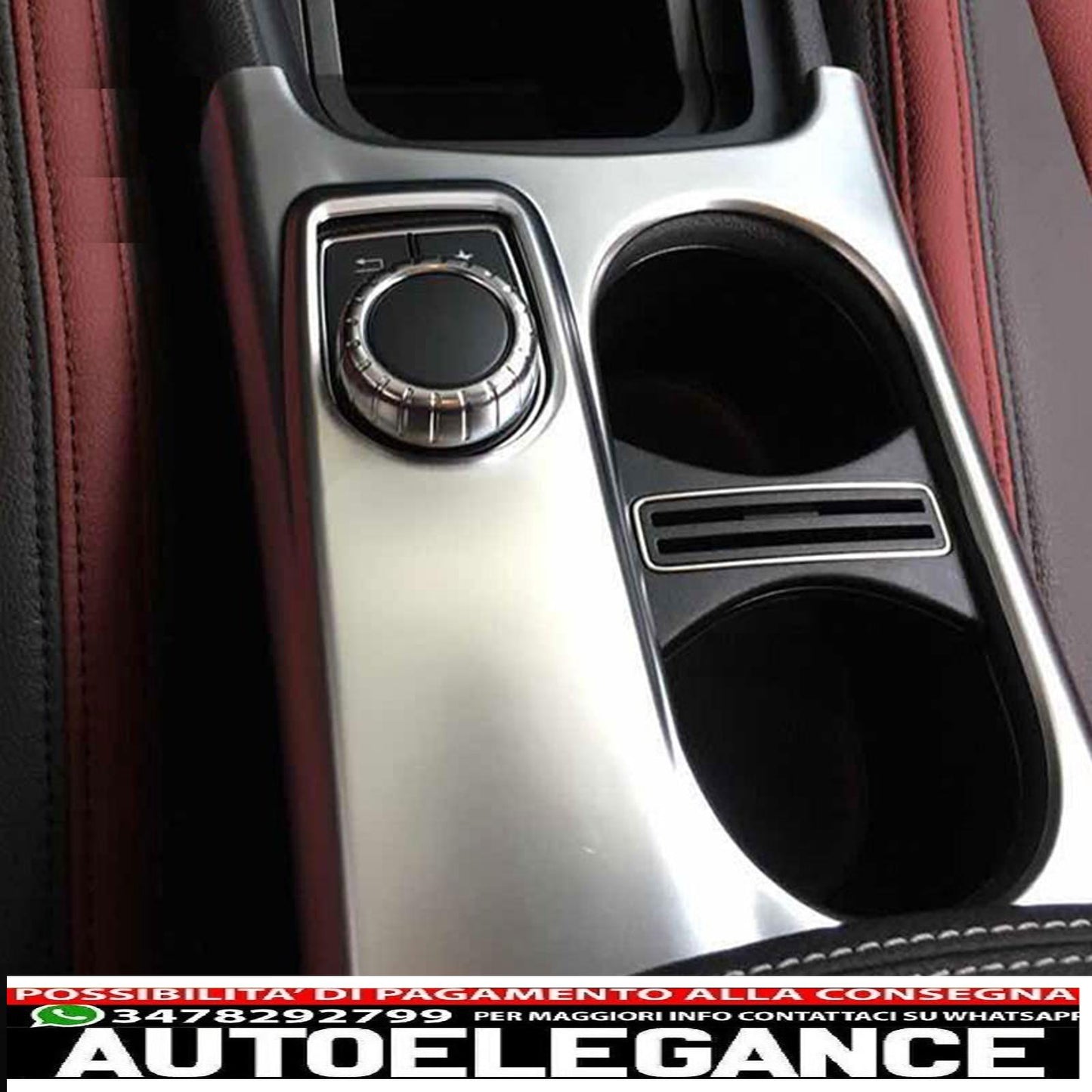 chrome frame center console cup holder panel for mercedes cla, a and gla-show original titleoriginal textchromrahmen blende getränkehalter mittelkonsole für mercedes cla, a und gla