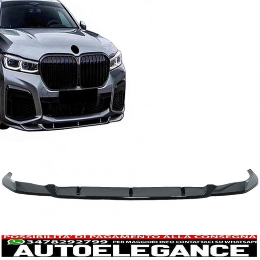 Labbro spoiler paraurti anteriore adatto per BMW Serie 7 G11 G12 LCI M Sport (02.2019-up) Piano Black