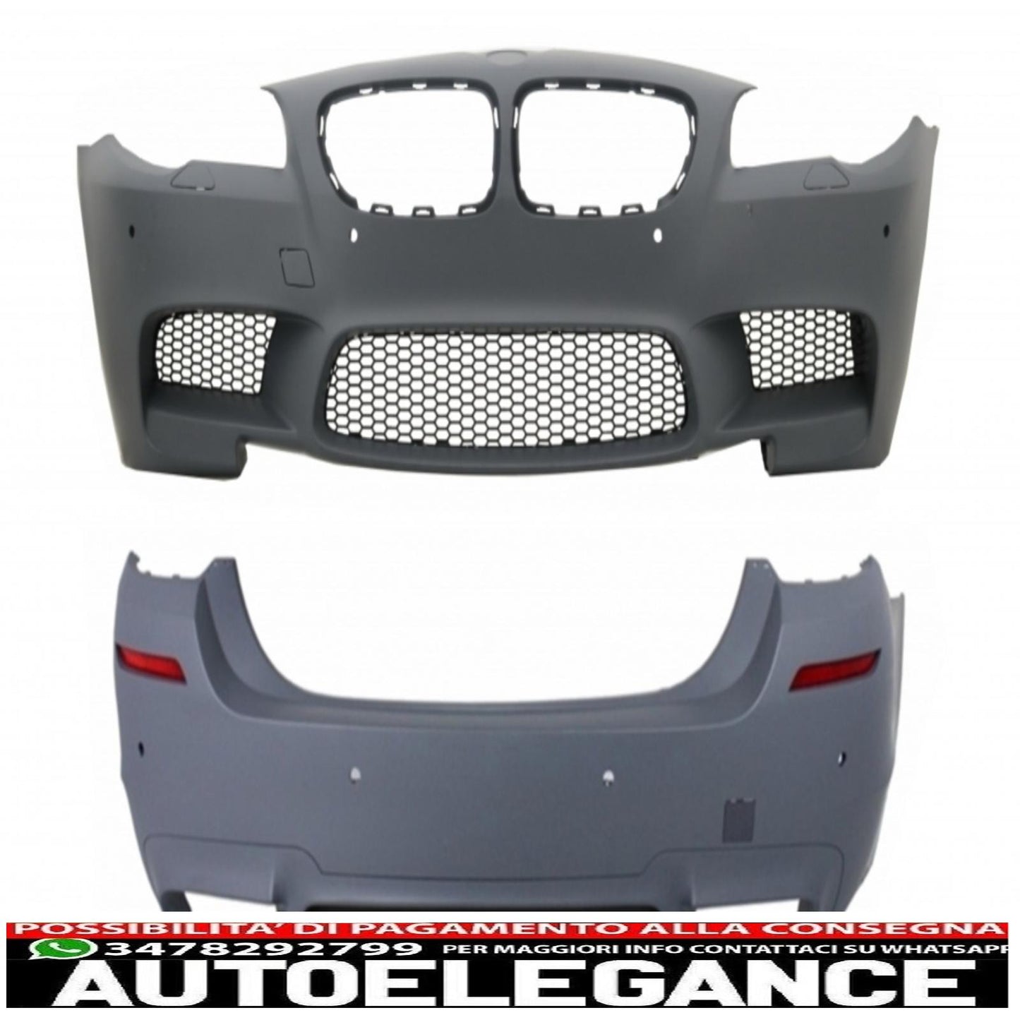 kit carrozzeria adatto per bmw serie 5 f10 (2011-2017) lci e nonlci m5 design con diffusore d'aria pdc sra