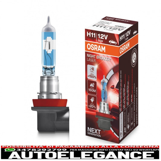 Lampada frontale alogena Osram Night Breaker Laser H11 12 V 55 W