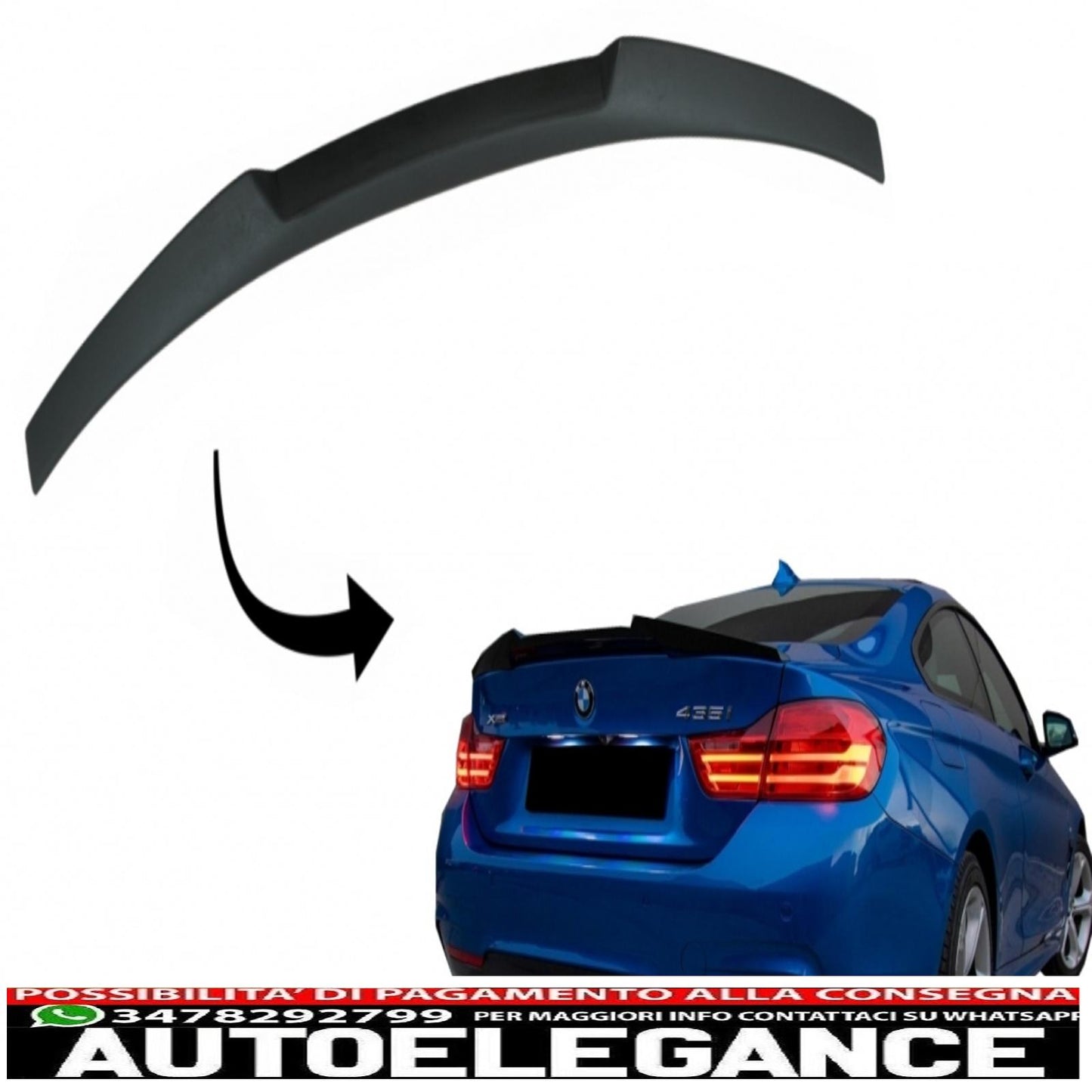 trunk spoiler suitable for bmw 4 series coupe f32 (2013-up) m4 csl design matt black