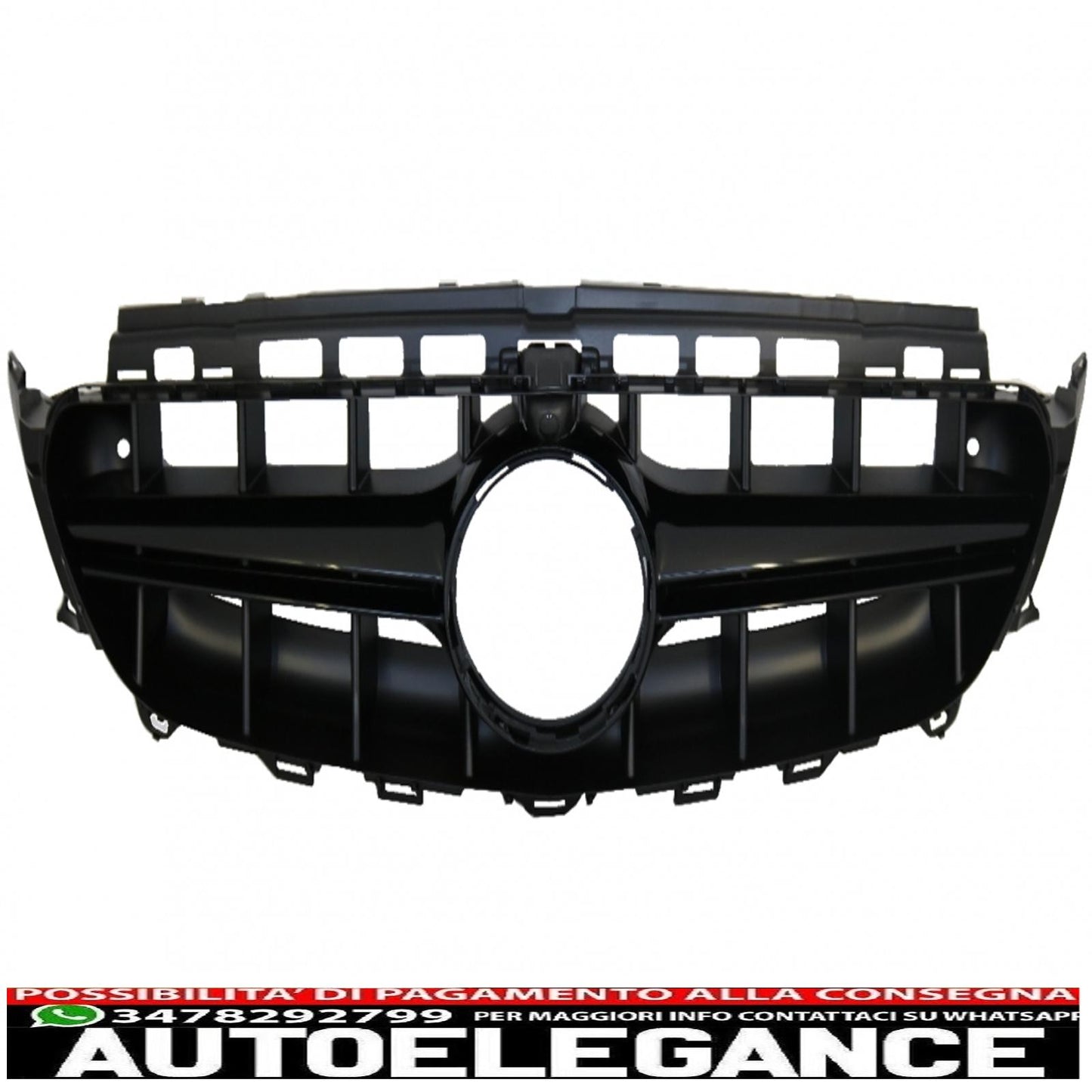 center grille suitable for mercedes e class w213 s213 c238 a238 (2016-2019) black design e63