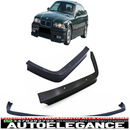 Front Bumper Spoiler Splitter Wings Suitable For BMW 3 Series E36 (1992-1998) M3 GT Design 