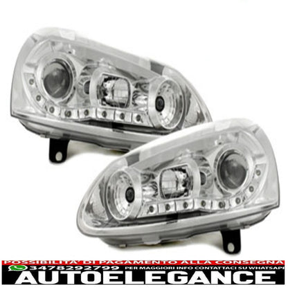 drl led dayline headlights suitable for vw golf v (2003-2009) suitable for vw jetta (2005-2011) chrome 