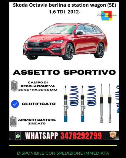 🔥Assetto sportivo per Skoda Octavia berlina  (5E) 1.6 TDI  2012+ 🔥