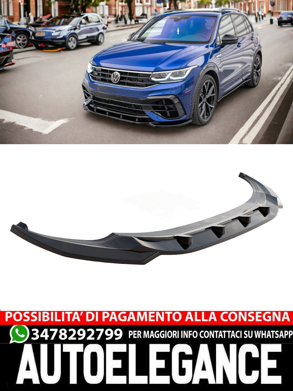 DIVISOR DELANTERO V.3 APTO PARA LIFTING VOLKSWAGEN TIGUAN R/R-LINE MK2