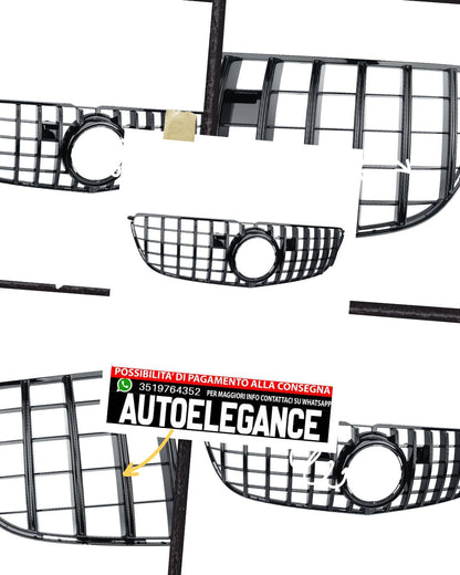 GT Panamericana Grill adatto per Mercedes GLS X166 2015-19 Tutto Nero