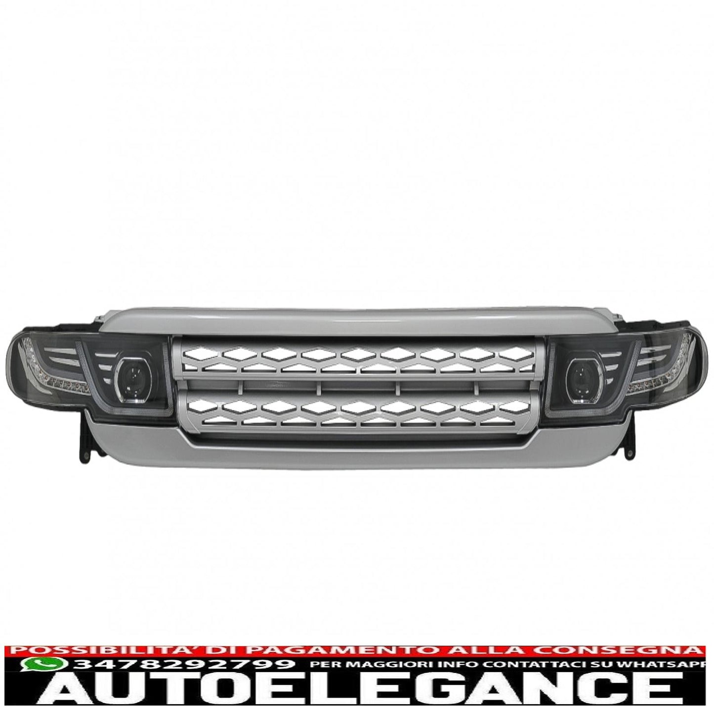 griglia anteriore con fari a led look bi-xeno adatta per toyota fj cruiser xj10 (2007-2015) con indicatori di direzione dinamici