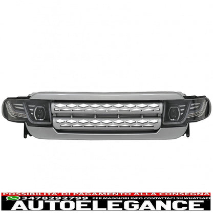 griglia anteriore con fari a led look bi-xeno adatta per toyota fj cruiser xj10 (2007-2015) con indicatori di direzione dinamici