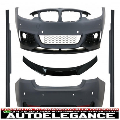 Complete body kit with piano black trunk spoiler suitable for BMW 4 Series F32 Coupe (2013-up) M-Performance design