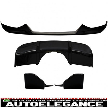 kit carrozzeria paraurti anteriore e diffusore d'aria adatto per BMW X5 F15 (2014-2018) pacchetto aero M Technik Sport Piano Black