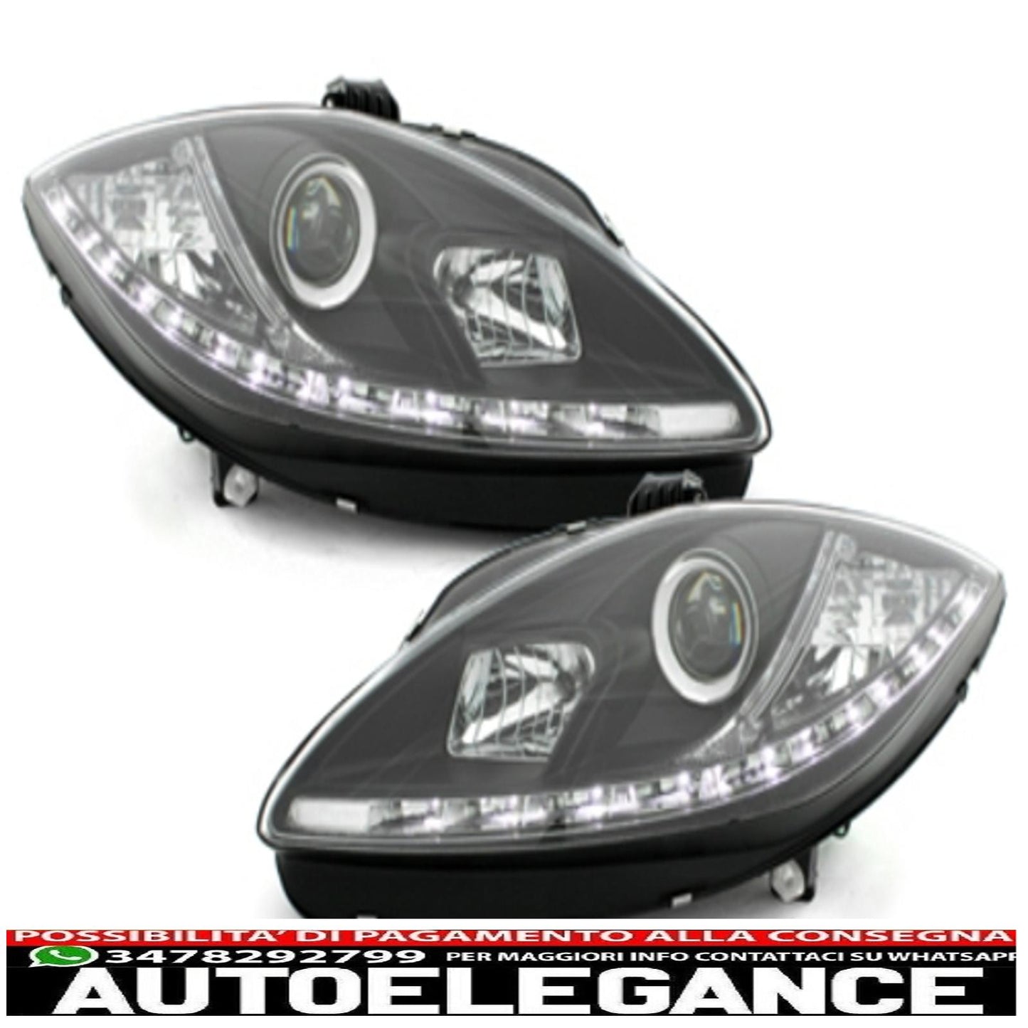 Fari d-lite adatti per Seat Leon 1p 09+ luce di marcia diurna_bla