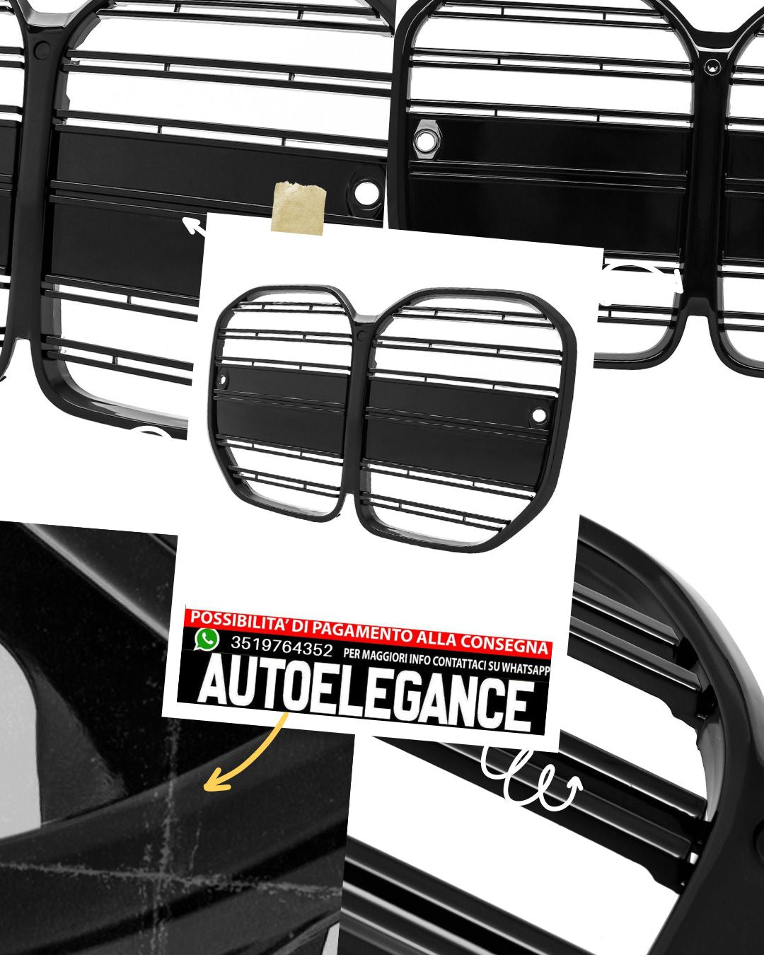 Radiator kidney grille suitable for BMW 4 Series G22 G23 Coupe Cabriolet black 