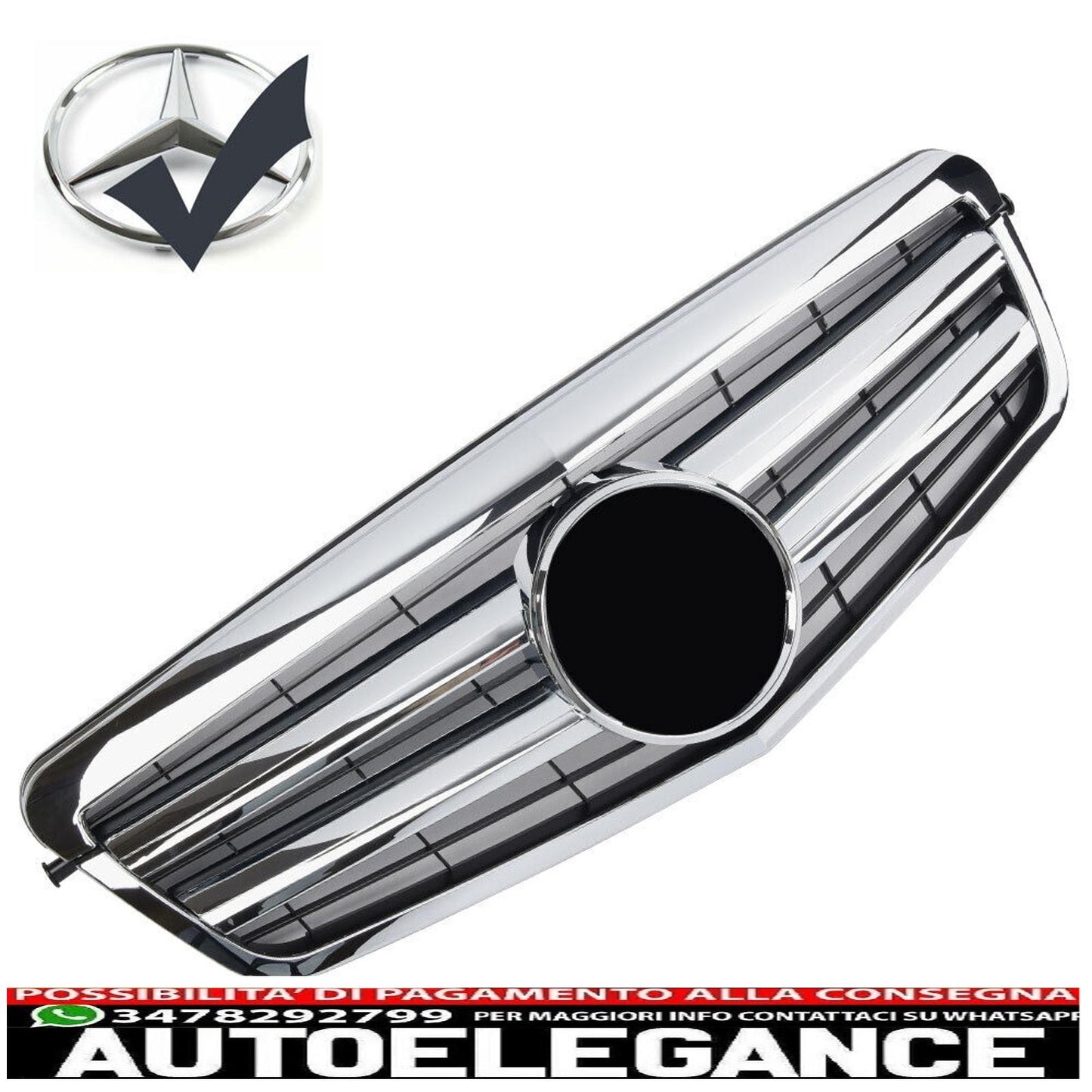 Griglia del radiatore sportiva per Mercedes W212 S212 fino al 2013 cromata