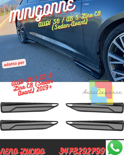 Minigonne Laterali AUDI S6 / A6 S-Line C8 (Sedan-Avant) 2019+